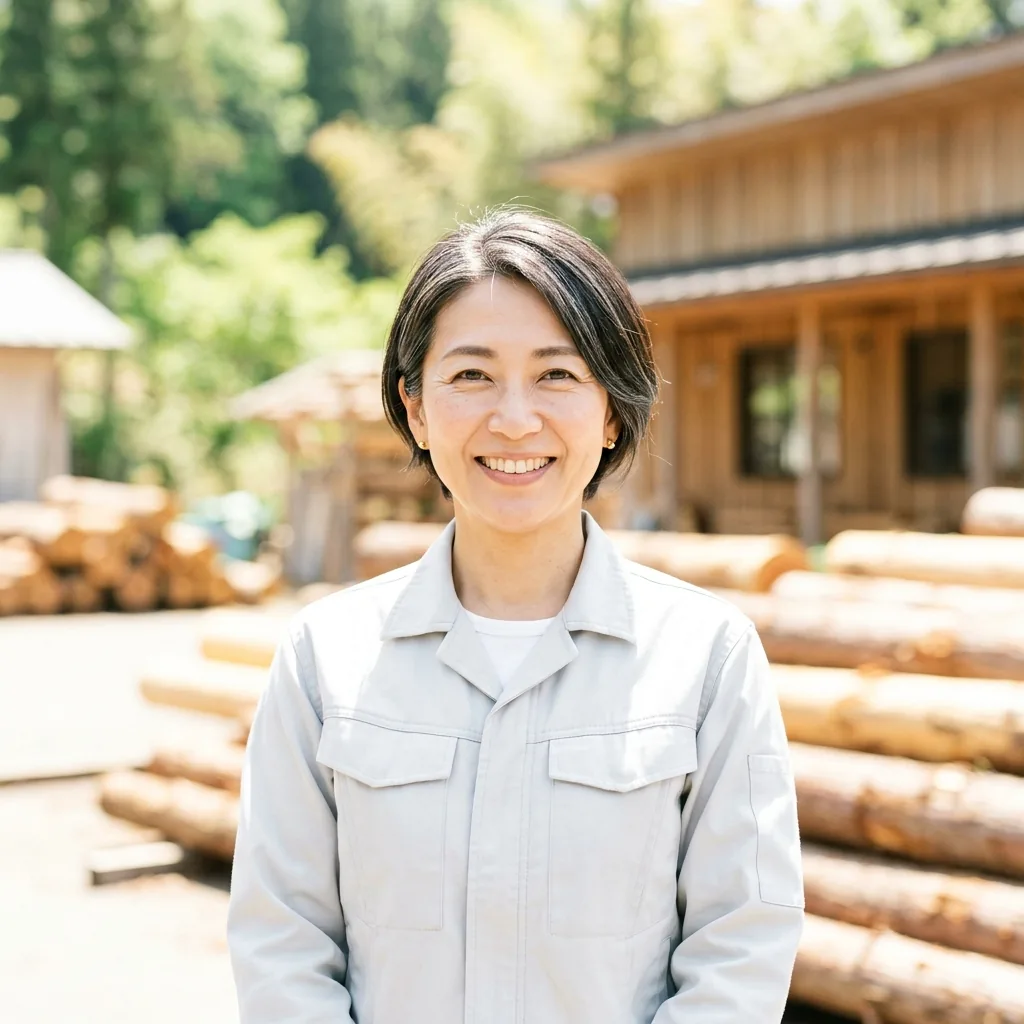 お客様の声② 素材生産業者 代表のポートレート写真