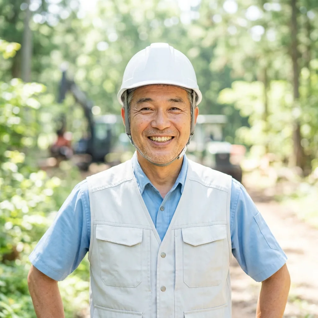 お客様の声③ 林業会社 現場監督のポートレート写真